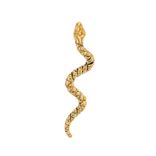 Pendentif serpent aspect ciselé , Or 18K - PARADOXE