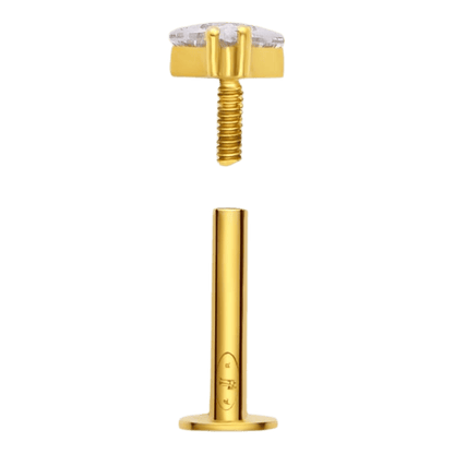 Piercing 1 zircon losange , OR 18K. - PARADOXE