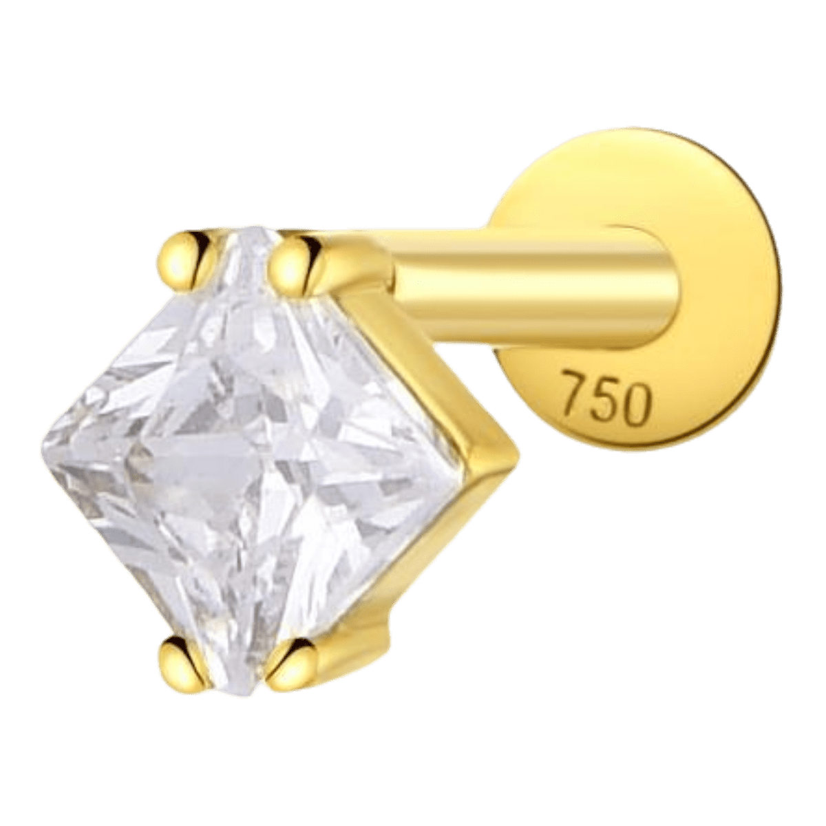 Piercing 1 zircon losange , OR 18K. - PARADOXE