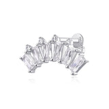 Piercing oreille 11 zirconium en or blanc 18 carats