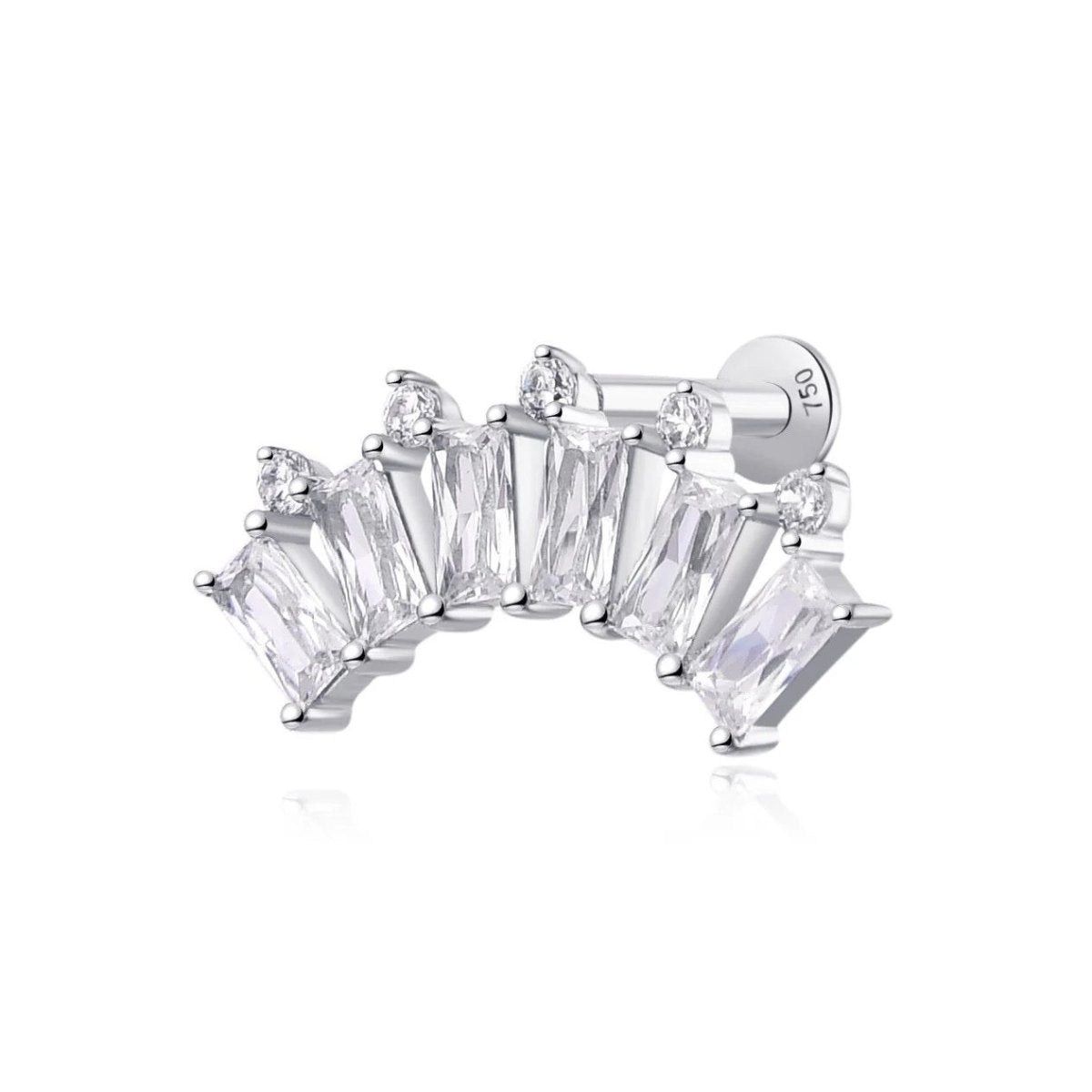 Piercing 11 zirconium , Or blanc 18K - PARADOXE