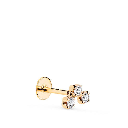 Piercing 3 zirconium , Or 18K - PARADOXE