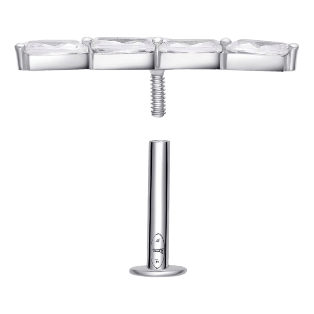 Piercing arc 4 zircon , OR BLANC 18K. - PARADOXE