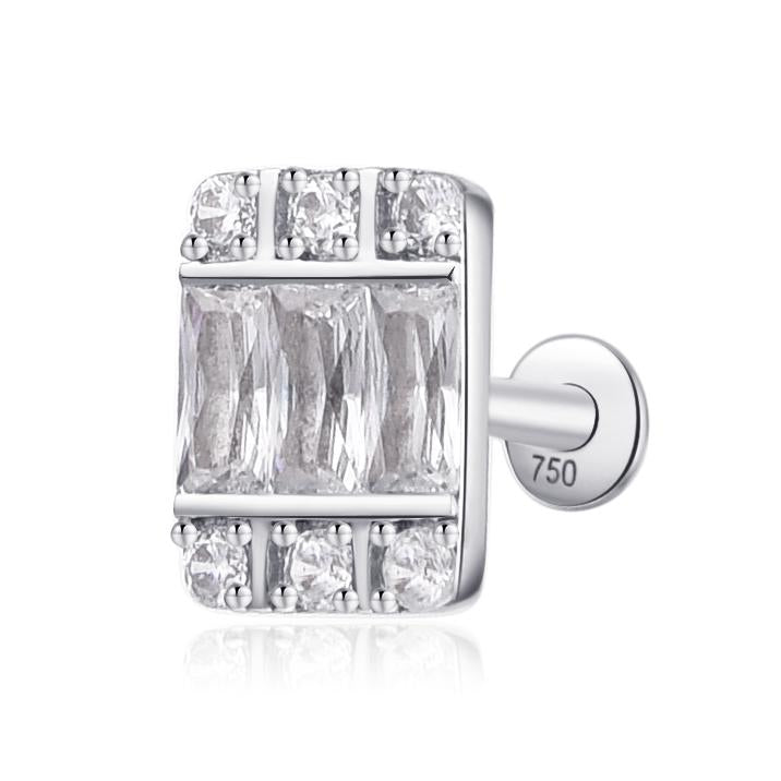 Piercing carer 11 zircon , OR BLANC 18K. - PARADOXE