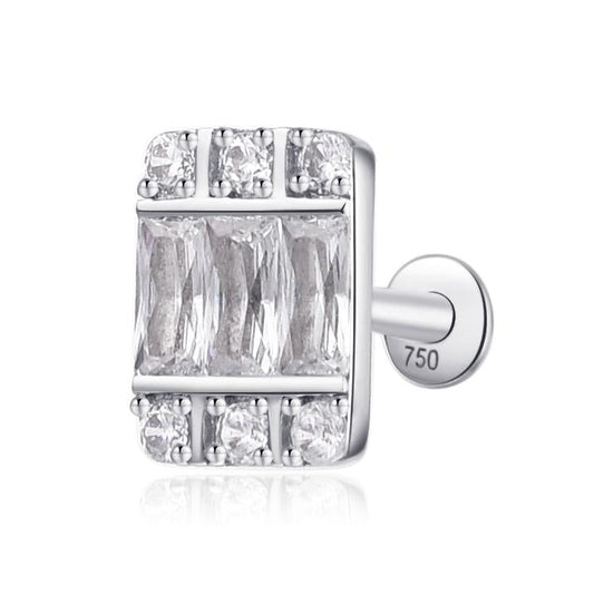 Piercing carer 11 zircon , OR BLANC 18K. - PARADOXE