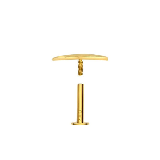 Piercing courbé facetté , OR 18K. - PARADOXE