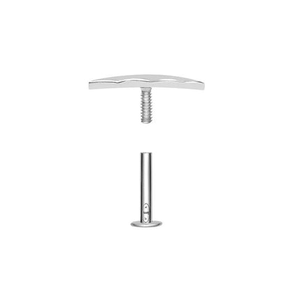 Piercing courbé facetté , OR 18K. - PARADOXE
