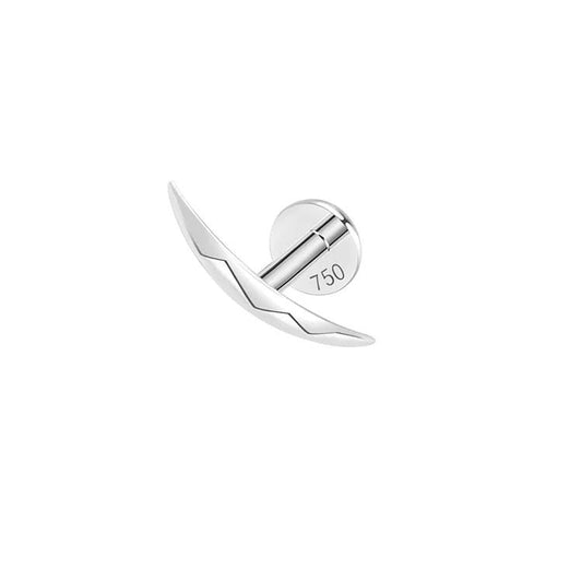 Piercing courbé facetté , OR 18K. - PARADOXE