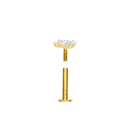 Piercing double marquise , OR 18K. - PARADOXE