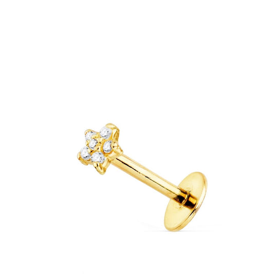 Piercing étoile zircon, OR 18K . - PARADOXE