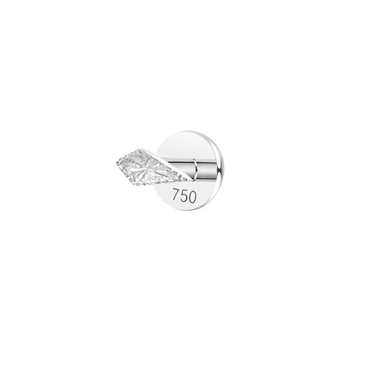 Piercing losange facetté , OR BLANC 18K - PARADOXE