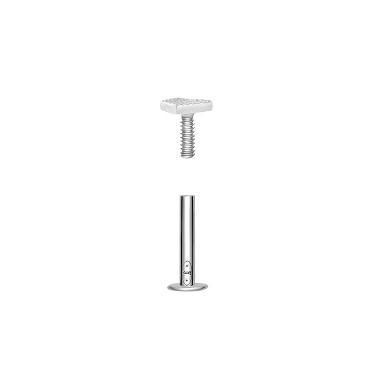 Piercing losange facetté , OR BLANC 18K - PARADOXE