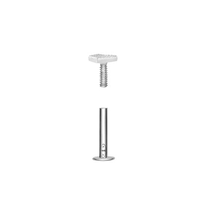 Piercing losange facetté , OR BLANC 18K - PARADOXE