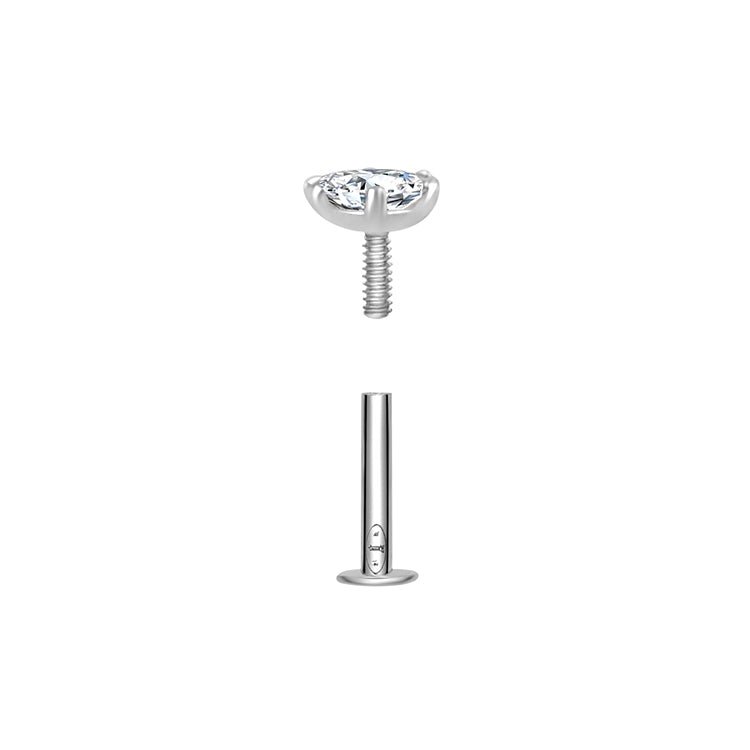 Piercing marquise , OR BLANC 18K - PARADOXE
