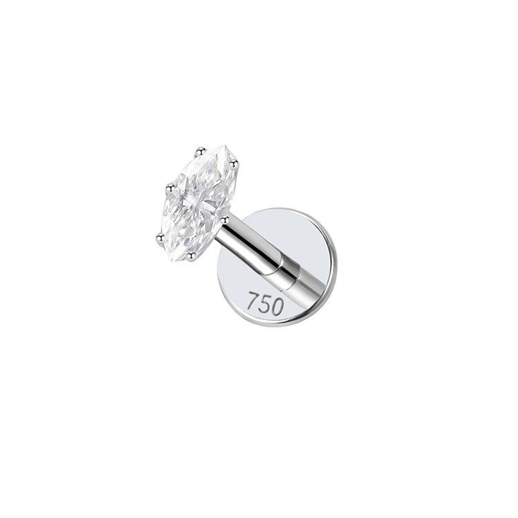 Piercing marquise , OR BLANC 18K - PARADOXE