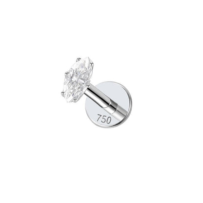 Piercing marquise , OR BLANC 18K - PARADOXE