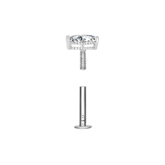 Piercing trillion , OR blanc 18K . - PARADOXE