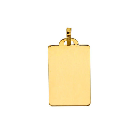 Plaque rectangle à graver 14x20mm, Or 9K - PARADOXE