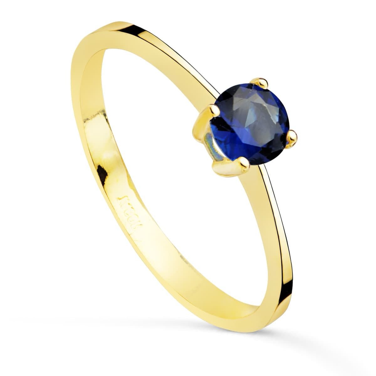Solitaire zirconium couleur , Or 18K - PARADOXE