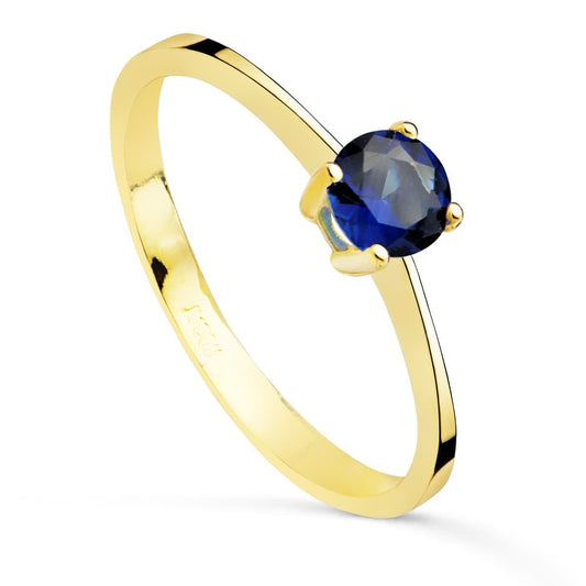Solitaire zirconium couleur , Or 18K - PARADOXE